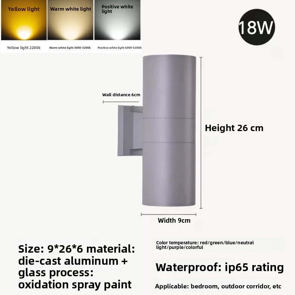 Outdoor LED Wall Spotlight – IP65 Waterproof, 18W