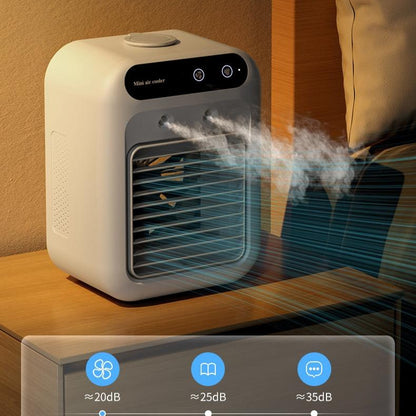 Portable Mini Air Cooler – USB Cooling Fan with Ice & Mist
