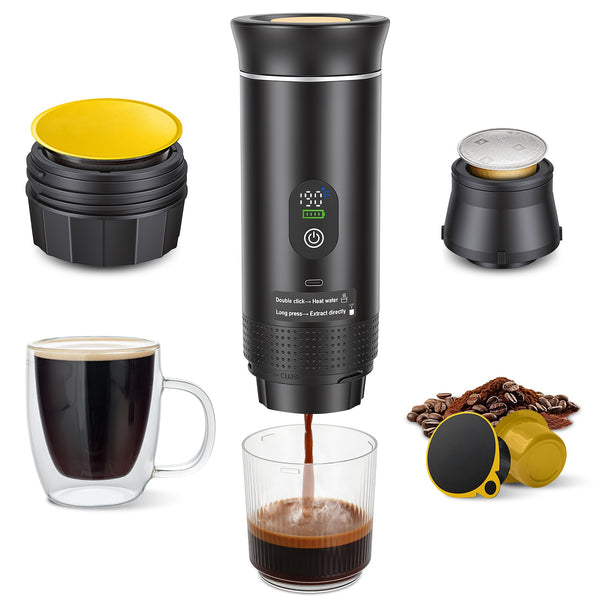 3-in-1 Portable Espresso Machine | Self-Heating | 20Bar | 7500mAh Battery