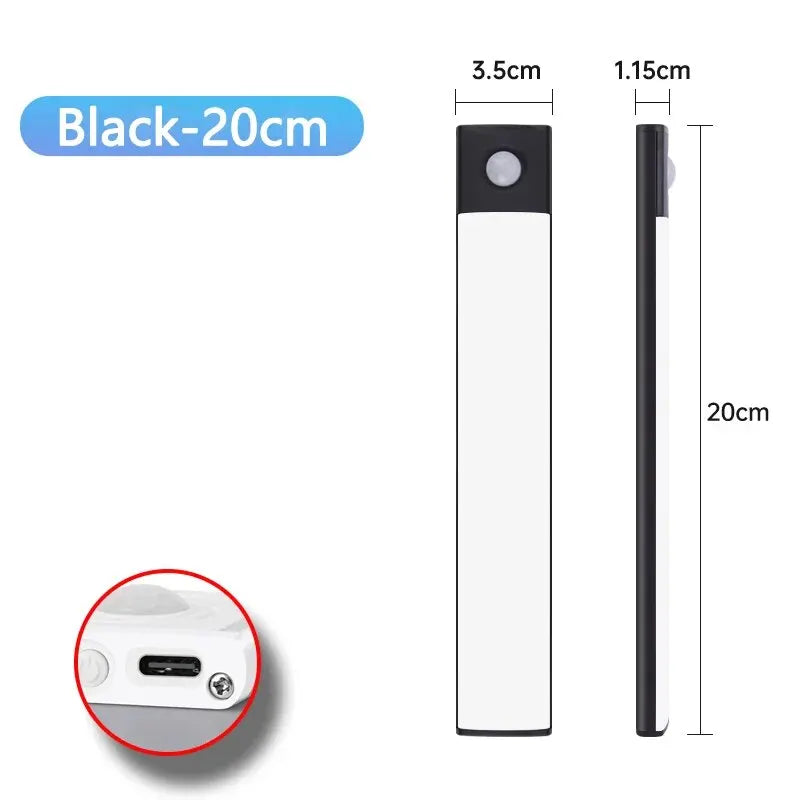 Motion Sensor Cabinet Light – USB Rechargeable LED Bar | Kitchen, Wardrobe & Closet