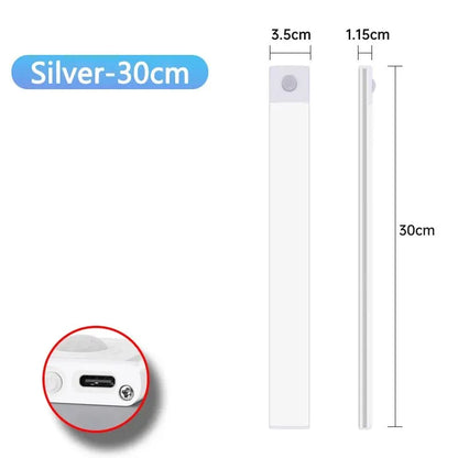 Motion Sensor Cabinet Light – USB Rechargeable LED Bar | Kitchen, Wardrobe & Closet