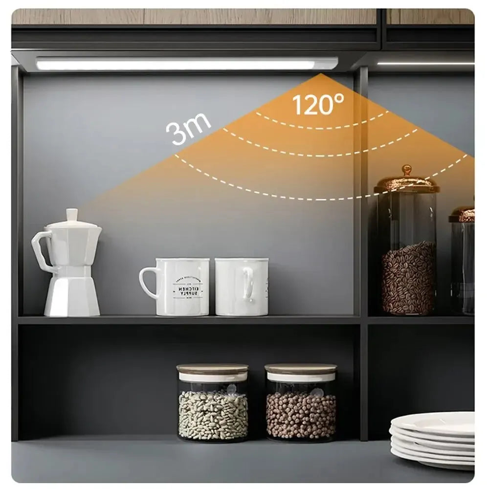 Motion Sensor Cabinet Light – USB Rechargeable LED Bar | Kitchen, Wardrobe & Closet