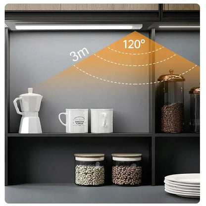 Motion Sensor Cabinet Light – USB Rechargeable LED Bar | Kitchen, Wardrobe & Closet