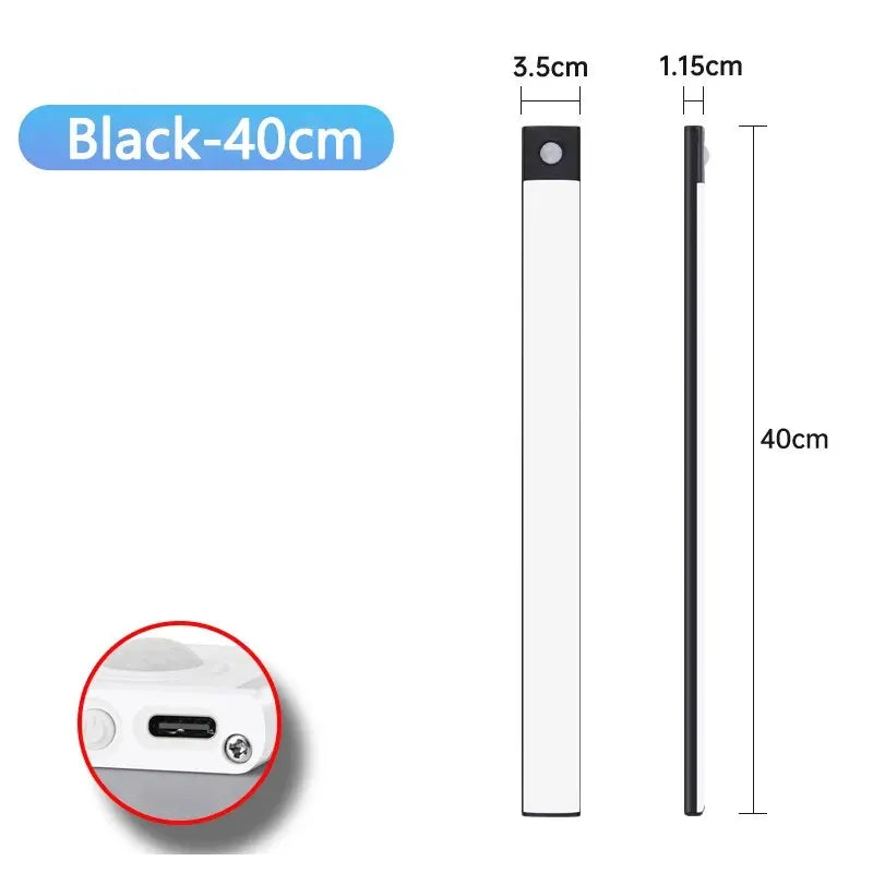 Motion Sensor Cabinet Light – USB Rechargeable LED Bar | Kitchen, Wardrobe & Closet