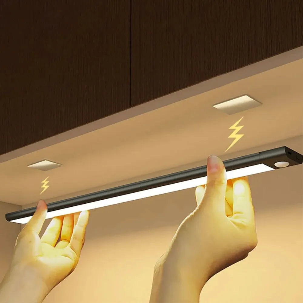 Motion Sensor Cabinet Light – USB Rechargeable LED Bar | Kitchen, Wardrobe & Closet