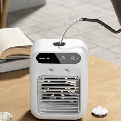 Portable Mini Air Cooler – USB Cooling Fan with Ice & Mist